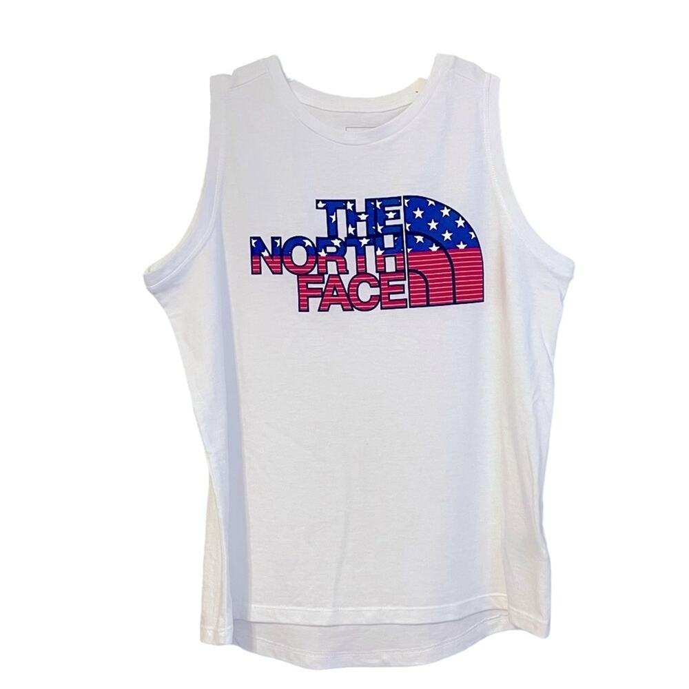 NEW The North Face American Flag‎ Tank Top Girls Large 14/16